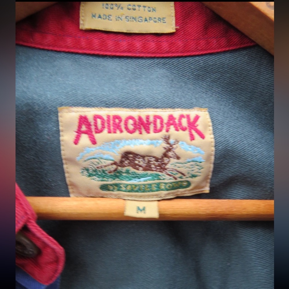 Men's Multicolor Patchwork Shirt Medium 100% Cott… - image 3